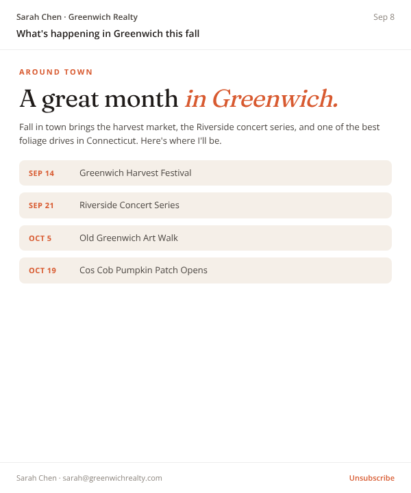 Around Town newsletter template